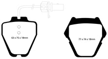 Carica l&#39;immagine nel visualizzatore di Gallery, Pastiglie Freni Sportive EBC Gialle Anteriore AUDI A6 quattro Avant C5/4B 2.7 Twin Turbo Cv  dal 1999 al 2004 Pinza Girling/TRW Diametro disco 321mm