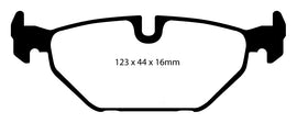Pastiglie Freni Sportive EBC Gialle Posteriore SAAB 43228 1.9 TD Cv 150 dal 2005 al 2010 Pinza ATE Diametro disco 286mm