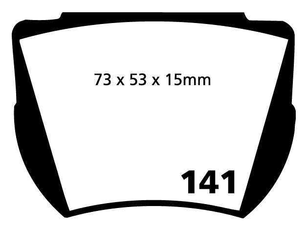 Pastiglie Freni Sportive EBC Gialle Anteriore FORD Consul 1.7 Cv  dal 1960 al 1961 Pinza Girling/TRW Diametro disco 248mm