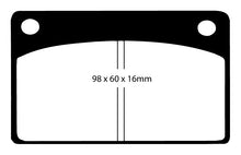 Carica l&#39;immagine nel visualizzatore di Gallery, Pastiglie Freni Sportive EBC Gialle Anteriore VOLVO 140 1.8 Cv  dal 1966 al 1968 Pinza Girling/TRW Diametro disco 272mm
