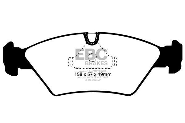 Pastiglie Freni EBC Ultimax Anteriore PORSCHE 928 4.7 Cv 310 dal 1983 al 1986 Pinza ATE Diametro disco 282mm