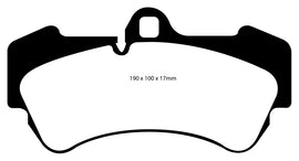 Pastiglie Freni Sportive EBC Gialle Anteriore PORSCHE Cayenne (9PA) 3.0 TD Cv 240 dal 2008 al 2010 Pinza Brembo Diametro disco 330mm