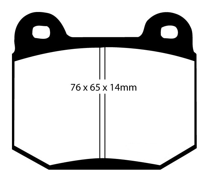 Pastiglie Freni Sportive EBC Gialle Posteriore MG ZT 4.6 Cv 260 dal 2004 al 2005 Pinza Brembo Diametro disco 332mm