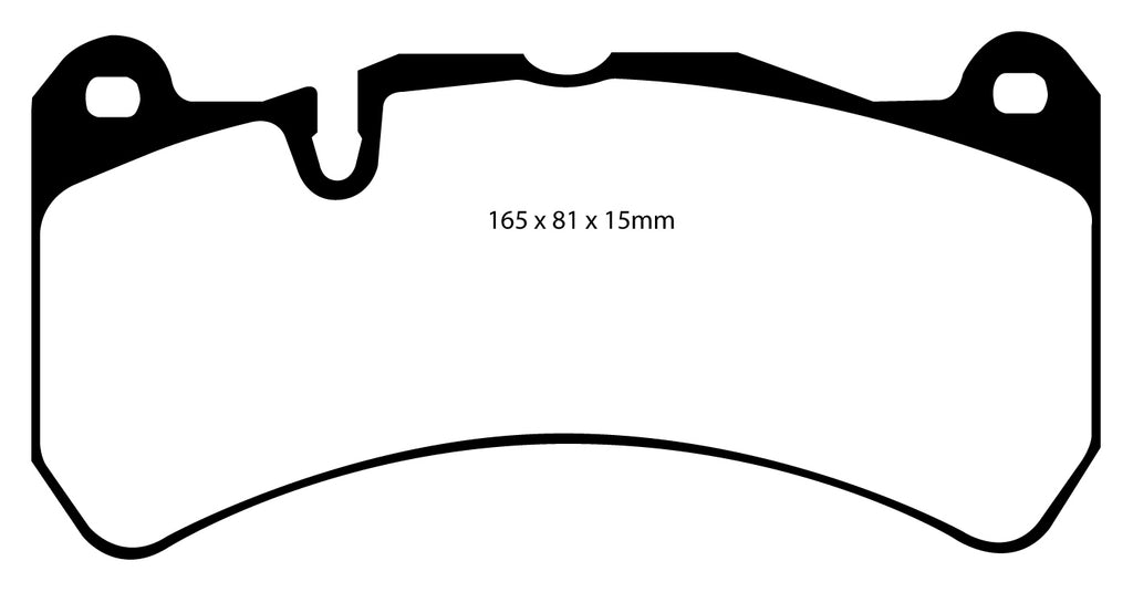 Pastiglie Freni Sportive EBC Gialle Anteriore MERCEDES-BENZ CLK (C209) CLK DTM AMG 5.4 Supercharged Cv 582 dal 2004 al 2006 Pinza Brembo Diametro disco 0mm