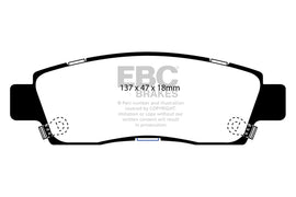 Pastiglie Freni Sportive EBC Gialle Posteriore SAAB 9-7X 4.2 Cv 285 dal 2005 al 2022 Pinza  Diametro disco 325mm