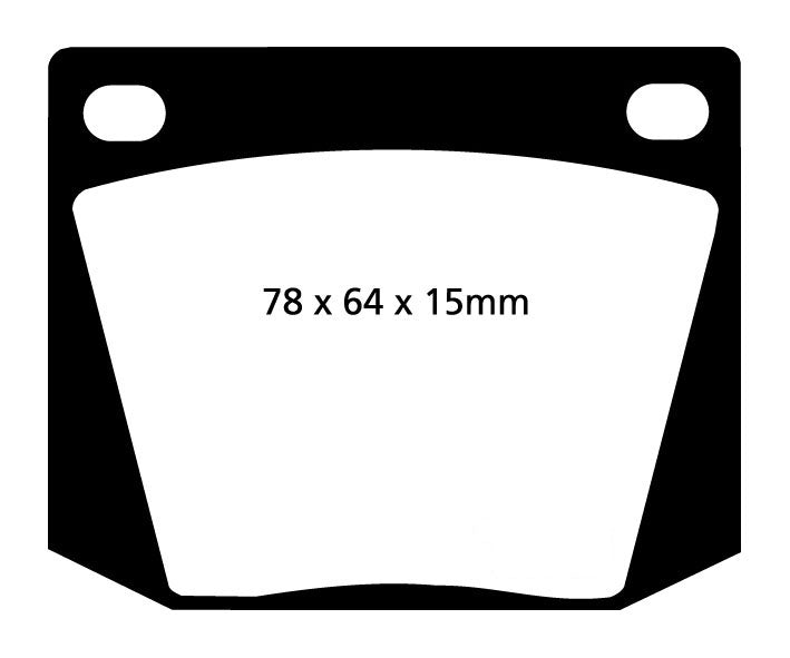 Pastiglie Freni Sportive EBC Gialle Anteriore FORD Capri (Mk1) 1.3 GT Cv  dal 1969 al 1971 Pinza Girling/TRW Diametro disco 245mm