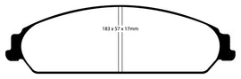 Pastiglie Freni Sportive EBC Gialle Anteriore LANCIA Flavia 2.4 Cv  dal 2012 al 2017 Pinza  Diametro disco 340mm