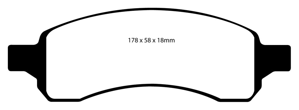 Pastiglie Freni Sportive EBC Gialle Anteriore SAAB 9-7X 4.2 Cv 285 dal 2006 al 2009 Pinza  Diametro disco 325mm