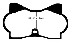 Pastiglie Freni Sportive EBC Gialle Anteriore MASERATI Bora 4.7 Cv  dal 1971 al 1978 Pinza Girling/TRW Diametro disco 0mm