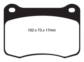 Pastiglie Freni Sportive EBC Gialle Posteriore LEXUS IS-F 5 Cv 417 dal 2007 al 2013 Pinza  Diametro disco 345mm