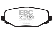 Carica l&#39;immagine nel visualizzatore di Gallery, Pastiglie Freni Sportive EBC Gialle Posteriore FIAT Freemont 2.0 TD Cv 140 dal 2011 al 2016 Pinza  Diametro disco 328mm