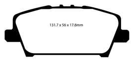 Pastiglie Freni Sportive EBC Gialle Anteriore HONDA Civic (8th Gen) FK 1.4 Cv  dal 2006 al 2012 Pinza TRW Diametro disco 282mm