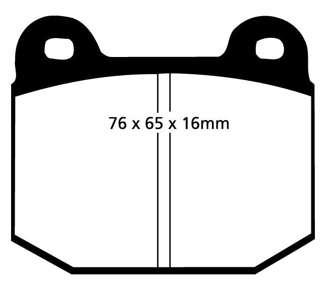 Pastiglie Freni Sportive EBC Gialle Anteriore OPEL Ascona 1.2 Cv  dal 1975 al 1981 Pinza ATE Diametro disco 246mm