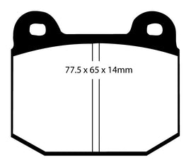 Pastiglie Freni Sportive EBC Gialle Anteriore TESLA Roadster Electric Cv  dal 2008 al 2012 Pinza AP Diametro disco 300mm