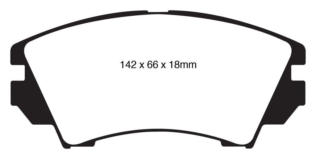 Pastiglie Freni Sportive EBC Gialle Anteriore SAAB 43228 1.6 Turbo Cv  dal 2010 al 2011 Pinza Mando Diametro disco 321mm