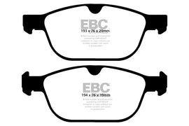 Pastiglie Freni Sportive EBC Gialle Anteriore VOLVO XC60 2.0 Turbo Cv 200 dal 2010 al 2013 Pinza ATE Diametro disco 328mm