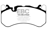 Pastiglie Freni Sportive EBC Gialle Anteriore MERCEDES-BENZ Classe C (W205) C63 AMG  Cv 476 dal 2014 al 2021 Pinza Brembo Diametro disco 390mm