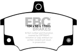 Pastiglie Freni EBC Ultimax Anteriore ALFA ROMEO 145 1.4 Cv  dal 1994 al 1996 Pinza Girling/TRW Diametro disco 257mm