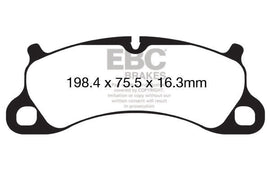 Pastiglie Freni Sportive EBC Gialle Anteriore PORSCHE 911 (991) 3.8 Carrera 4 GTS Cv 430 dal 2014 al 2015 Pinza Brembo Diametro disco 340mm