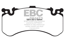 Carica l&#39;immagine nel visualizzatore di Gallery, Pastiglie Freni Sportive EBC Gialle Anteriore AUDI A8 quattro D4/4H 6.3 W12 Cv 500 dal 2010 al 2017 Pinza Brembo Diametro disco 400mm