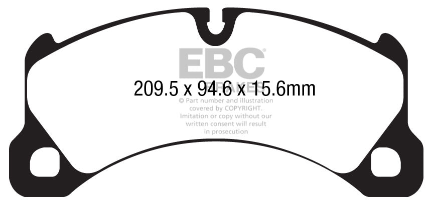 Kit EBC Pastiglie Freni e Dischi Freno Posteriore PORSCHE Cayenne