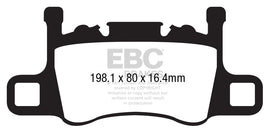 Pastiglie Freni Sportive EBC Gialle Anteriore PORSCHE 911 (991) 3.8 GT3 Cv 475 dal 2013 al 2015 Pinza Brembo Diametro disco 380mm