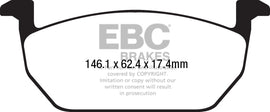 Pastiglie Freni Sportive EBC Gialle Anteriore AUDI A1 GB 1.0 Turbo (25) Cv 95 dal 2020 al 2022 Pinza ATE Diametro disco 276mm