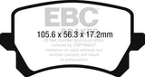 Pastiglie Freni Sportive EBC Gialle Posteriore AUDI RSQ3 8U 2.5 Turbo Cv 310 dal 2013 al 2014 Pinza TRW Diametro disco 310mm