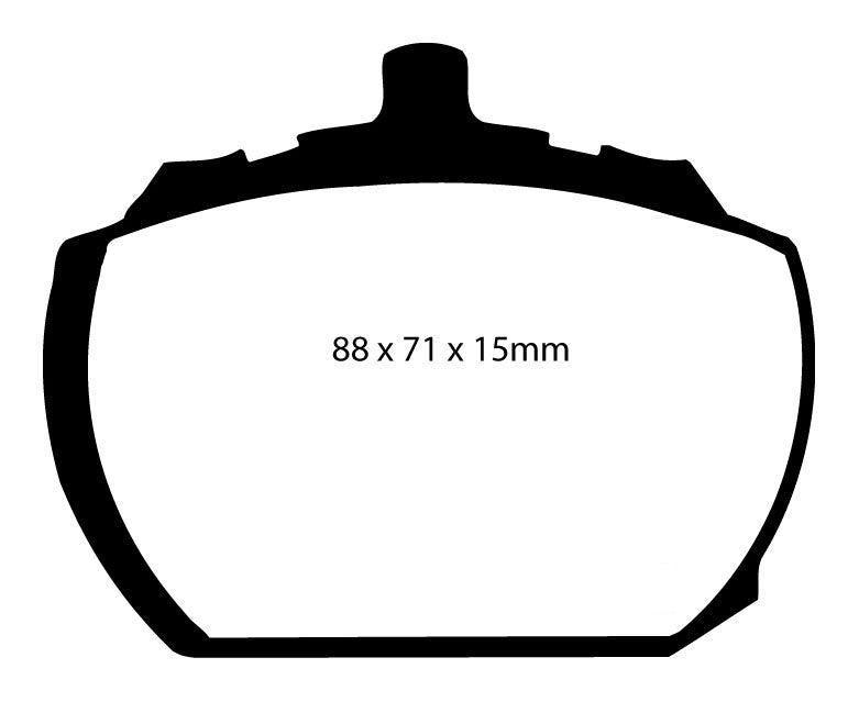 Pastiglie Freni Sportive EBC Gialle Anteriore MG B GT V8 3.5 Cv 137 dal 1973 al 1976 Pinza Lockheed Diametro disco 273mm