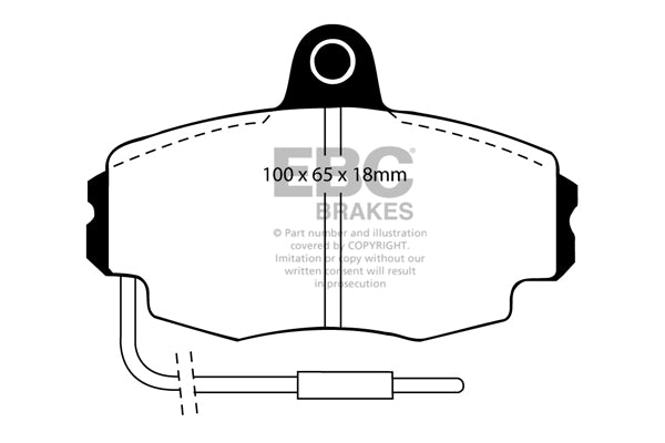 Pastiglie Freni EBC Ultimax Anteriore RENAULT 11 1.1 Cv  dal 1983 al 1984 Pinza Girling/TRW Diametro disco 238mm