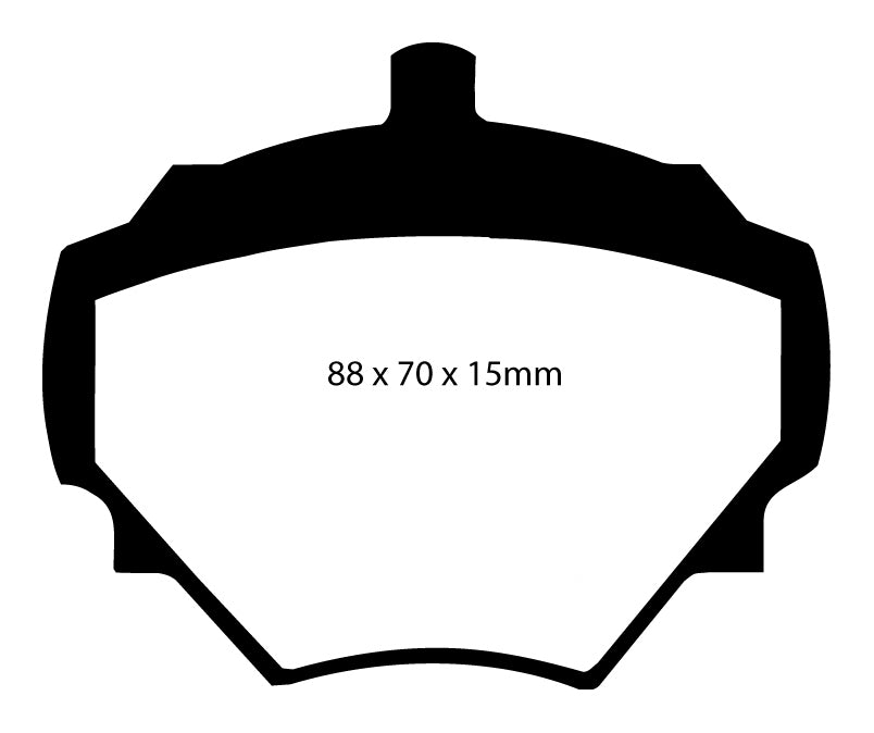 Pastiglie Freni Sportive EBC Gialle Posteriore LAND ROVER Defender 90 2.2 TD Cv  dal 2011 al 2016 Pinza Lockheed Diametro disco 290mm