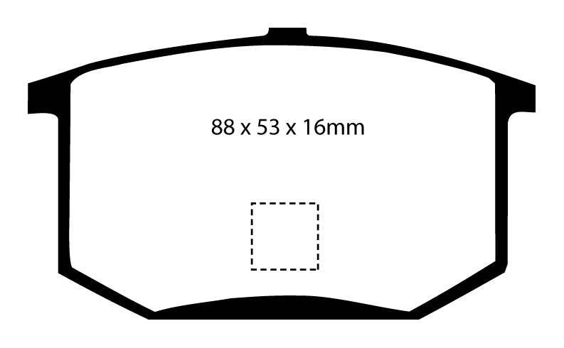 Pastiglie Freni Sportive EBC Gialle Posteriore LOTUS Esprit 2.0 Cv 160 dal 1976 al 1981 Pinza Girling/TRW Diametro disco 269mm