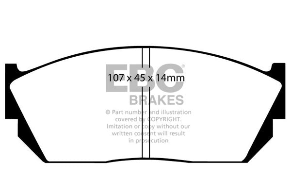 Pastiglie Freni EBC Ultimax Anteriore HONDA Accord SY 1.6 Cv  dal 1982 al 1984 Pinza Sumitomo Diametro disco 231mm