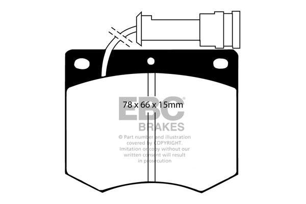 Pastiglie Freni EBC Ultimax Anteriore FORD Granada Mk2 Estate 2 Cv  dal 1981 al 1985 Pinza Girling/TRW Diametro disco 262mm