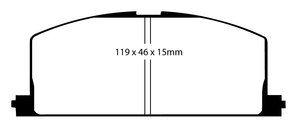 Pastiglie Freni Sportive EBC Gialle Anteriore TOYOTA Camry CV10R 1.8 TD Cv  dal 1984 al 1986 Pinza Akebono Diametro disco 243mm