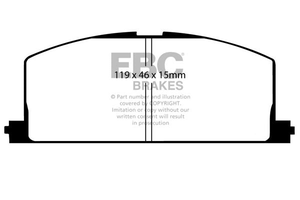 Pastiglie Freni EBC Ultimax Anteriore TOYOTA Camry CV10R 1.8 TD Cv  dal 1984 al 1986 Pinza Akebono Diametro disco 243mm