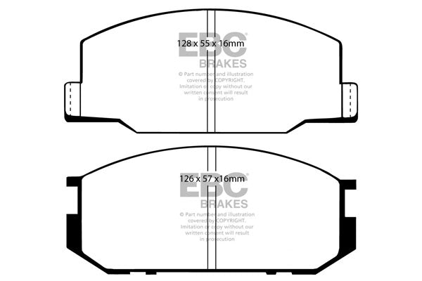 Pastiglie Freni EBC Ultimax Anteriore LOTUS Eclat Excel 2.2 Cv  dal 1982 al 2022 Pinza Akebono Diametro disco 258mm