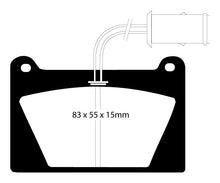 Load image into Gallery viewer, Pastiglie Freni Sportive EBC Gialle Anteriore MG Metro 1.3 Cv  dal 1982 al 1989 Pinza Lockheed Diametro disco 213mm