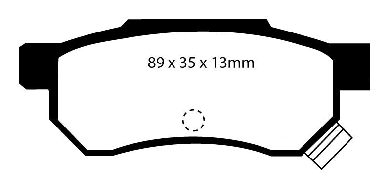 Pastiglie Freni Sportive EBC Gialle Posteriore HONDA Accord Aerodeck CA5 2 Cv  dal 1989 al 1990 Pinza Akebono Diametro disco 239mm