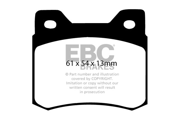 Pastiglie Freni EBC Ultimax Posteriore MERCEDES-BENZ 190 (W201) 1.8 Cv  dal 1990 al 1993 Pinza ATE Diametro disco 258mm