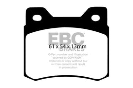 Pastiglie Freni EBC Ultimax Posteriore MERCEDES-BENZ 190 (W201) 1.8 Cv  dal 1990 al 1993 Pinza ATE Diametro disco 258mm