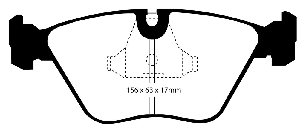 Pastiglie Freni Sportive EBC Gialle Anteriore AUDI 100 Avant quattro 2.3 Cv 136 dal 1988 al 1990 Pinza ATE Diametro disco 276mm