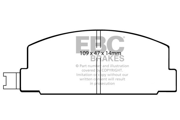 Pastiglie Freni EBC Ultimax Anteriore SUBARU Leone (Series 2) AB2 1.6 Cv  dal 1979 al 1984 Pinza  Diametro disco 230mm