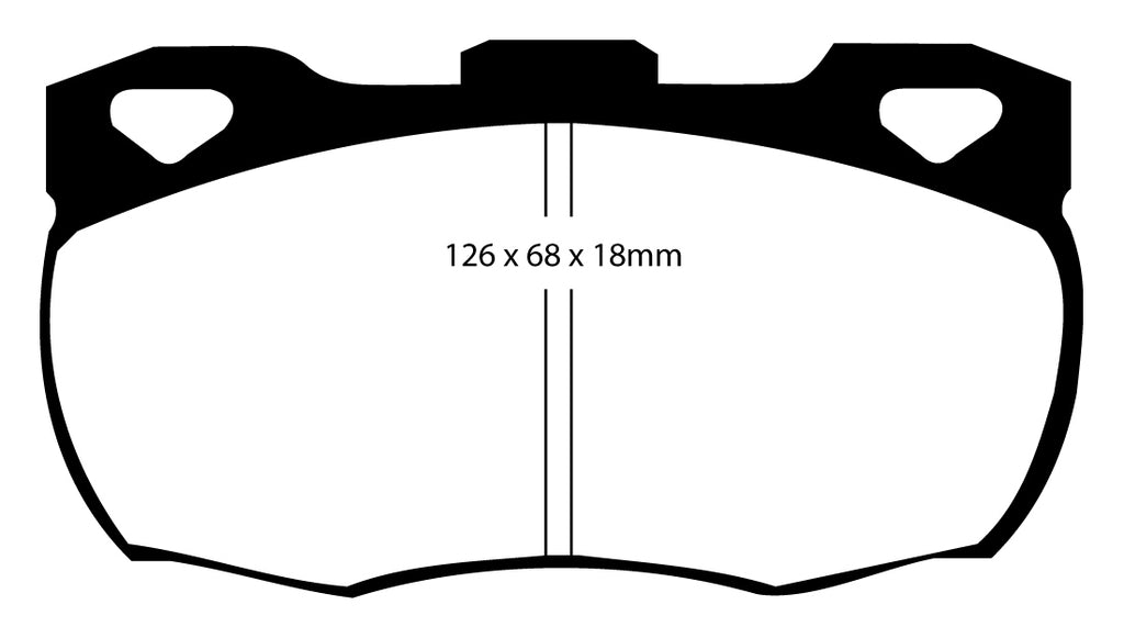 Pastiglie Freni Sportive EBC Gialle Anteriore LAND ROVER 110/130 2.3 Cv  dal 1986 al 1990 Pinza Lockheed Diametro disco 298mm