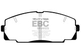 Pastiglie Freni Sportive EBC Gialle Anteriore TOYOTA Granvia 2.7 Cv  dal 1995 al 1997 Pinza  Diametro disco 286mm