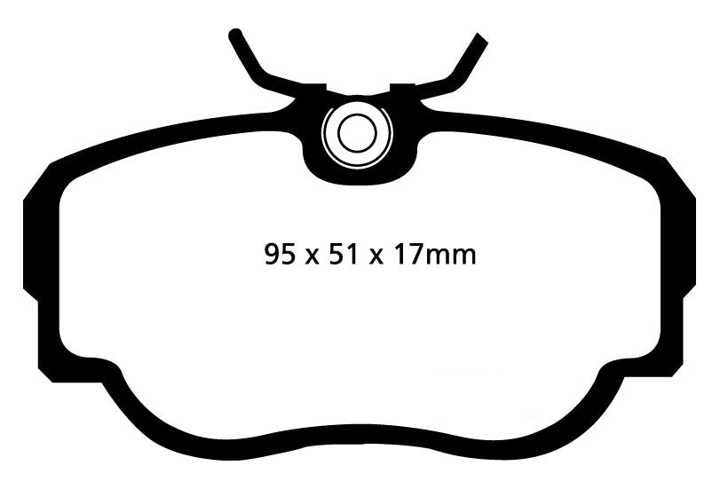 Pastiglie Freni Sportive EBC Gialle Anteriore BMW Serie 3 (E30) 316 1.6 Cv  dal 1982 al 1993 Pinza Girling/TRW Diametro disco 260mm