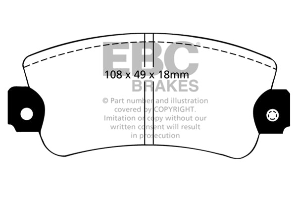 Pastiglie Freni EBC Ultimax Anteriore FIAT 131 1.4 Cv  dal 1982 al 1983 Pinza Bendix Diametro disco 228mm