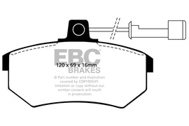 Pastiglie Freni EBC Ultimax Anteriore AUDI 90 2.0 Cv  dal 1986 al 1991 Pinza Girling/TRW Diametro disco 256mm