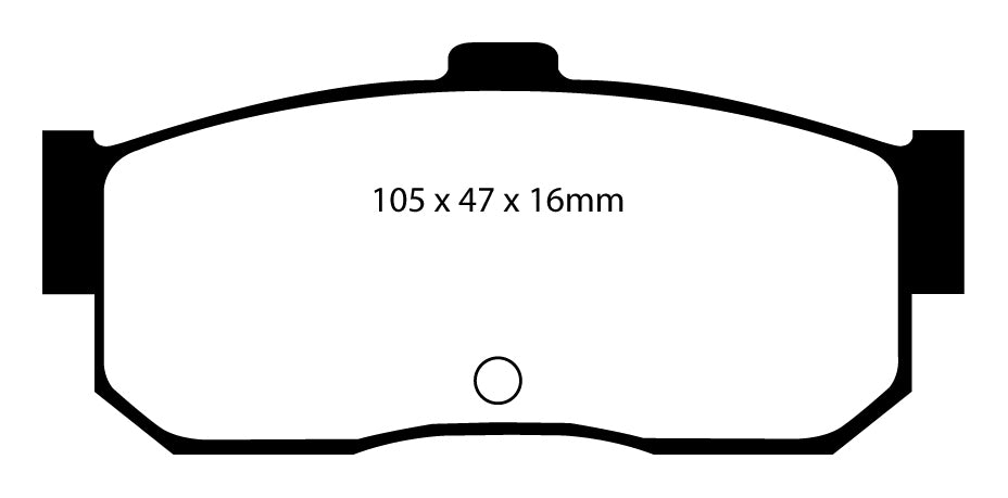 Pastiglie Freni Sportive EBC Gialle Posteriore NISSAN 100NX 2.0 Cv  dal 1991 al 1994 Pinza  Diametro disco 258mm