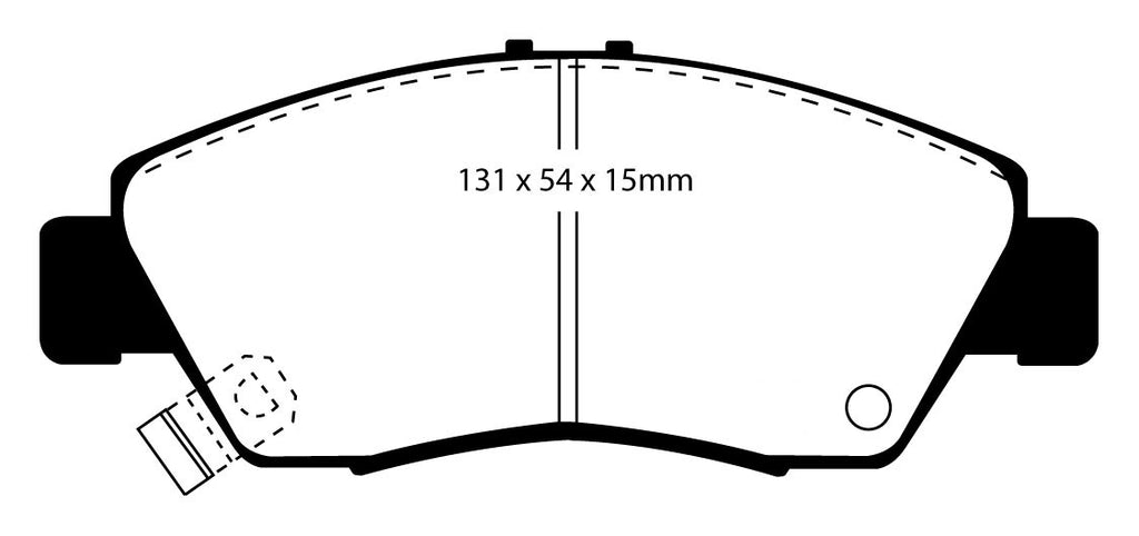 Pastiglie Freni Sportive EBC Gialle Anteriore HONDA Civic (5th Gen) EG3 1.3 Cv  dal 1991 al 1995 Pinza Akebono Diametro disco 240mm